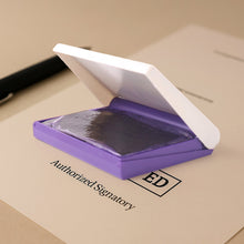 Yashu Plastic Stamp Pad Violet Ink, Quick-Dry Refillable Pad (1 Pc)
