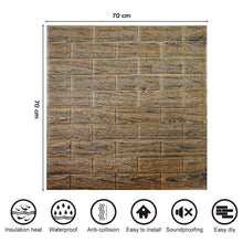 Wallpaper 3D Foam Wallpaper Sticker Panels (70 x 70 Cm / 1 Pc)