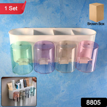 Wall mounted toothbrush holder